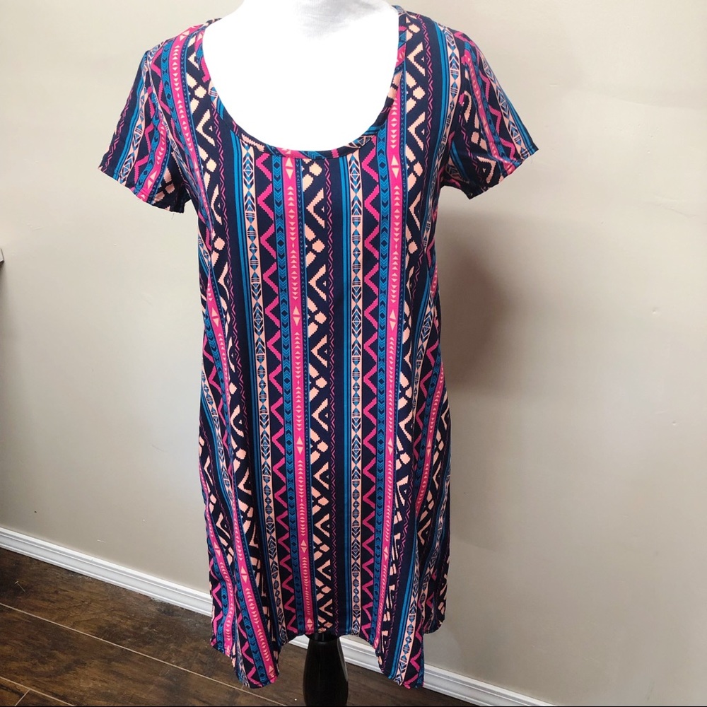 Persaya Boho Aztec Mini Dress Size Small